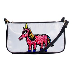 Unicorn Sketchy Style Drawing Shoulder Clutch Bag