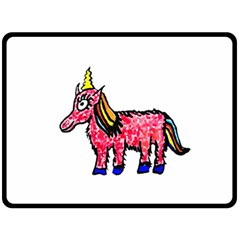 Unicorn Sketchy Style Drawing Fleece Blanket (large)  by dflcprintsclothing