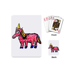 Unicorn Sketchy Style Drawing Playing Cards Single Design (mini) by dflcprintsclothing