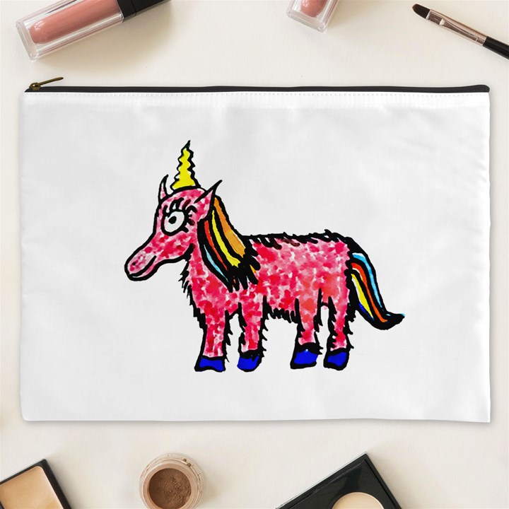 Unicorn Sketchy Style Drawing Cosmetic Bag (XXXL)