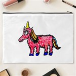 Unicorn Sketchy Style Drawing Cosmetic Bag (XXXL) Back