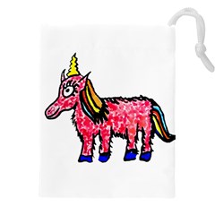 Unicorn Sketchy Style Drawing Drawstring Pouch (5xl) by dflcprintsclothing