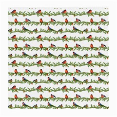 Bullfinches On The Branches Medium Glasses Cloth (2 Sides)