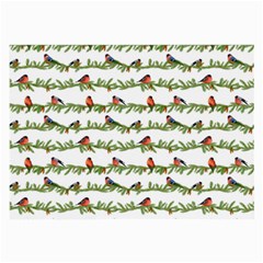 Bullfinches On The Branches Large Glasses Cloth by SychEva