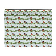 Bullfinches On The Branches Cosmetic Bag (xl) by SychEva