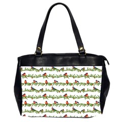 Bullfinches On The Branches Oversize Office Handbag (2 Sides) by SychEva