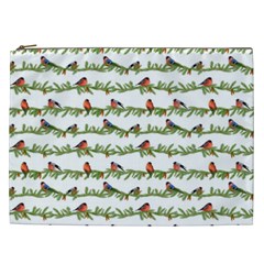 Bullfinches On The Branches Cosmetic Bag (xxl) by SychEva