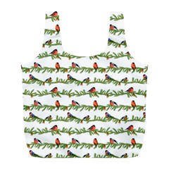 Bullfinches On The Branches Full Print Recycle Bag (l) by SychEva