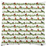 Bullfinches On The Branches Large Flano Cushion Case (Two Sides) Front