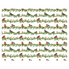 Bullfinches On The Branches Double Sided Flano Blanket (medium)  by SychEva