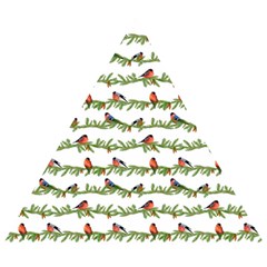 Bullfinches On The Branches Wooden Puzzle Triangle by SychEva