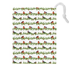 Bullfinches On The Branches Drawstring Pouch (5xl) by SychEva