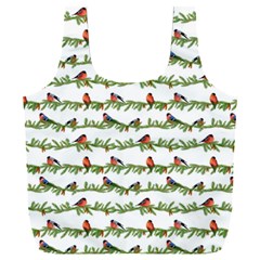 Bullfinches On The Branches Full Print Recycle Bag (xxxl) by SychEva