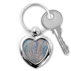 Convoluted Patterns Key Chain (heart) by kaleidomarblingart