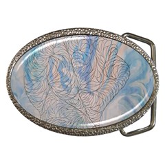 Convoluted Patterns Belt Buckles by kaleidomarblingart