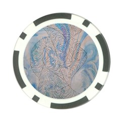 Convoluted Patterns Poker Chip Card Guard by kaleidomarblingart