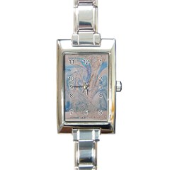 Convoluted Patterns Rectangle Italian Charm Watch by kaleidomarblingart