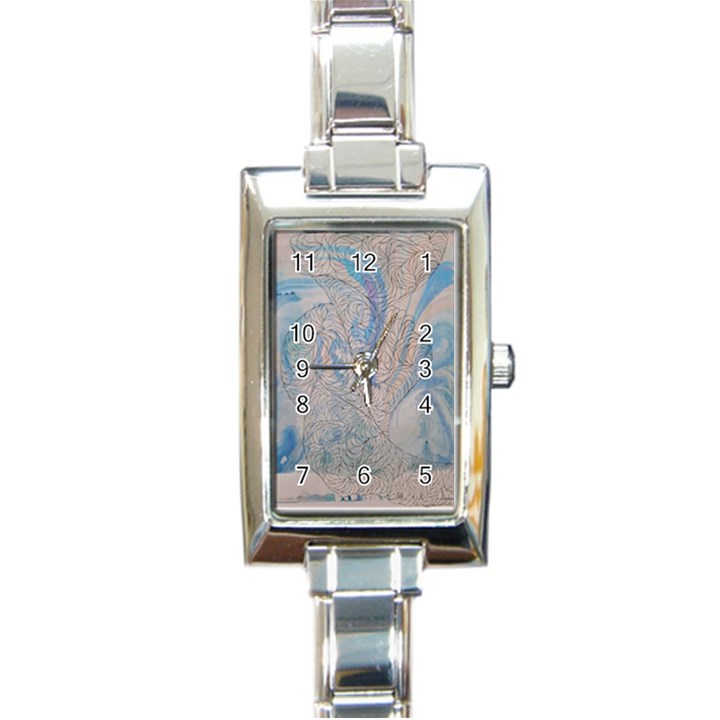 Convoluted patterns Rectangle Italian Charm Watch