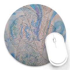 Convoluted Patterns Round Mousepads by kaleidomarblingart