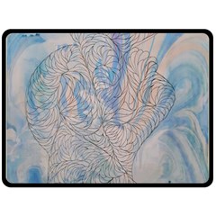 Convoluted Patterns Fleece Blanket (large)  by kaleidomarblingart