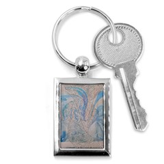 Convoluted Patterns Key Chain (rectangle) by kaleidomarblingart