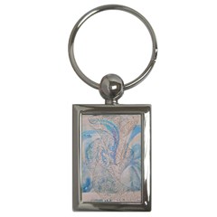 Convoluted Patterns Key Chain (rectangle) by kaleidomarblingart