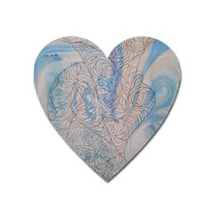 Convoluted Patterns Heart Magnet by kaleidomarblingart