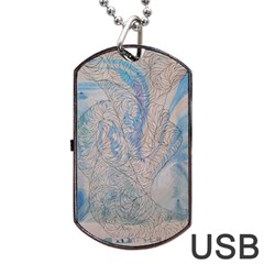 Convoluted Patterns Dog Tag Usb Flash (two Sides) by kaleidomarblingart