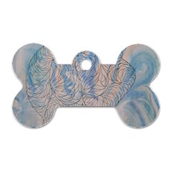 Convoluted Patterns Dog Tag Bone (two Sides) by kaleidomarblingart