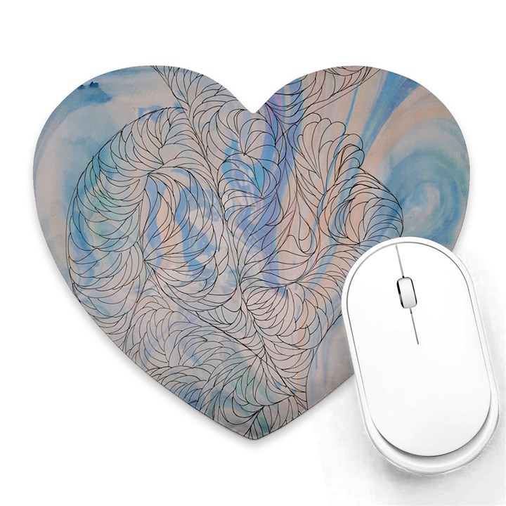 Convoluted patterns Heart Mousepads