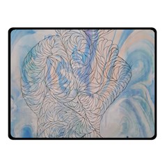 Convoluted Patterns Double Sided Fleece Blanket (small)  by kaleidomarblingart