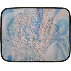 Convoluted Patterns Double Sided Fleece Blanket (mini)  by kaleidomarblingart