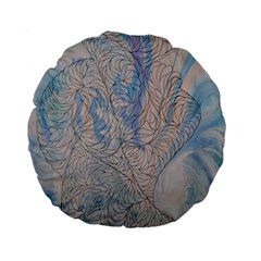 Convoluted Patterns Standard 15  Premium Round Cushions by kaleidomarblingart