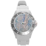 Convoluted patterns Round Plastic Sport Watch (L) Front