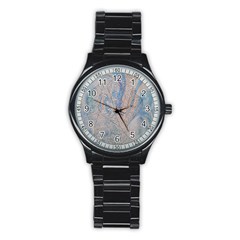 Convoluted Patterns Stainless Steel Round Watch by kaleidomarblingart