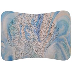 Convoluted Patterns Velour Seat Head Rest Cushion by kaleidomarblingart