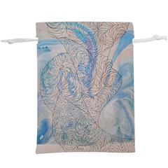 Convoluted Patterns  Lightweight Drawstring Pouch (xl) by kaleidomarblingart