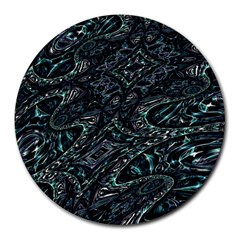 Emerald Distortion Round Mousepads by MRNStudios