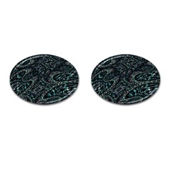 Emerald Distortion Cufflinks (oval) by MRNStudios