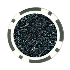 Emerald Distortion Poker Chip Card Guard (10 Pack) by MRNStudios