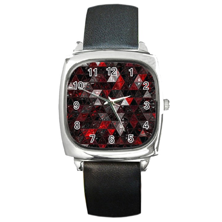 Gothic Peppermint Square Metal Watch