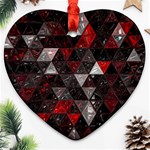 Gothic Peppermint Heart Ornament (Two Sides) Front