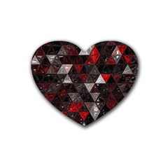 Gothic Peppermint Rubber Heart Coaster (4 Pack) by MRNStudios