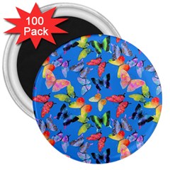 Bright Butterflies Circle In The Air 3  Magnets (100 Pack) by SychEva