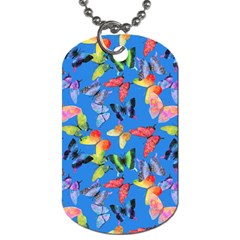 Bright Butterflies Circle In The Air Dog Tag (two Sides) by SychEva