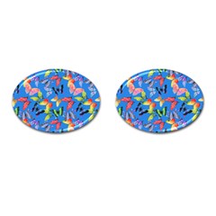 Bright Butterflies Circle In The Air Cufflinks (oval) by SychEva