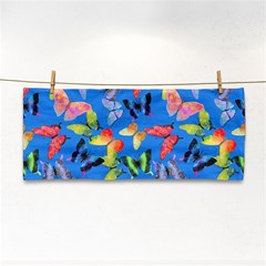 Bright Butterflies Circle In The Air Hand Towel by SychEva