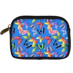 Bright Butterflies Circle In The Air Digital Camera Leather Case by SychEva