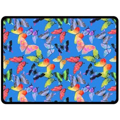 Bright Butterflies Circle In The Air Fleece Blanket (large)  by SychEva