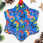 Bright Butterflies Circle In The Air Ornament (Snowflake) Front